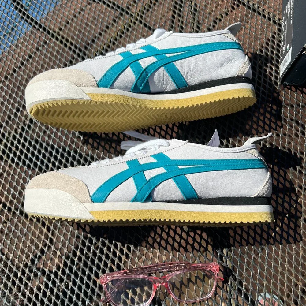 Onitsuka Tiger Green and White 2023 size 8 Unworn New In Box with Tags - Picture 6 of 6